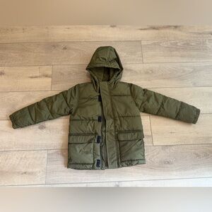 Old Navy Kids Green Puffer Jacket with Hood